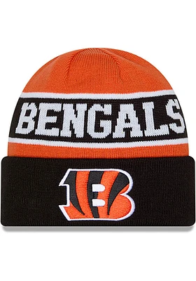 New Era Cincinnati Bengals Black Reverse JR Cuff Youth Knit Hat