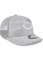 New Era Cincinnati Reds Tonal Camo LP 9FIFTY Adjustable Hat - Grey