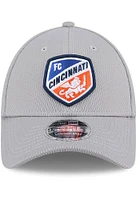 New Era FC Cincinnati Evergreen GRA Stretch 9FORTY Adjustable Hat - Grey