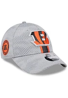 New Era Cincinnati Bengals 2024 Sideline Stretch GRA 9FORTY Adjustable Hat - Grey