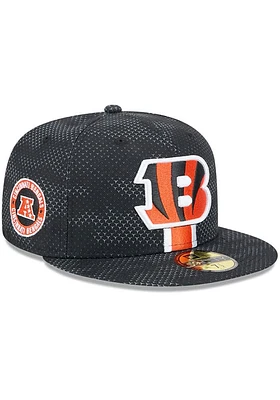 New Era Cincinnati Bengals Mens Black 2024 Sideline OTC 59FIFTY Fitted Hat