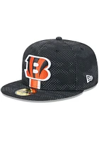 New Era Cincinnati Bengals Mens Black 2024 Sideline OTC 59FIFTY Fitted Hat