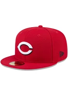 New Era Cincinnati Reds Mens Red Pennant 59FIFTY Fitted Hat