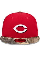 New Era Cincinnati Reds Mens Red Camo Visor 59FIFTY Fitted Hat