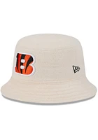 New Era Cincinnati Bengals White Cozy Sherpa Mens Bucket Hat