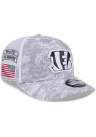 New Era Cincinnati Bengals 2024 Salute to Service 9SEVENTY Adjustable Hat - White