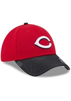 New Era Cincinnati Reds Mens Red 2T Visor Hit 39THIRTY Flex Hat