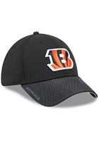 New Era Cincinnati Bengals Mens Black 2T Visor Hit 39THIRTY Flex Hat