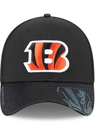 New Era Cincinnati Bengals Mens Black 2T Visor Hit 39THIRTY Flex Hat