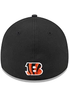 New Era Cincinnati Bengals Mens Black 2T Visor Hit 39THIRTY Flex Hat