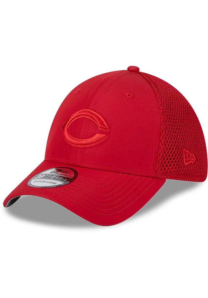 New Era Cincinnati Reds Mens Red OTC Team Tone 39THIRTY Flex Hat