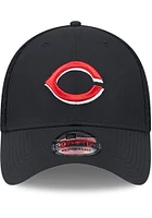 New Era Cincinnati Reds Mens Black Team Tone 39THIRTY Flex Hat