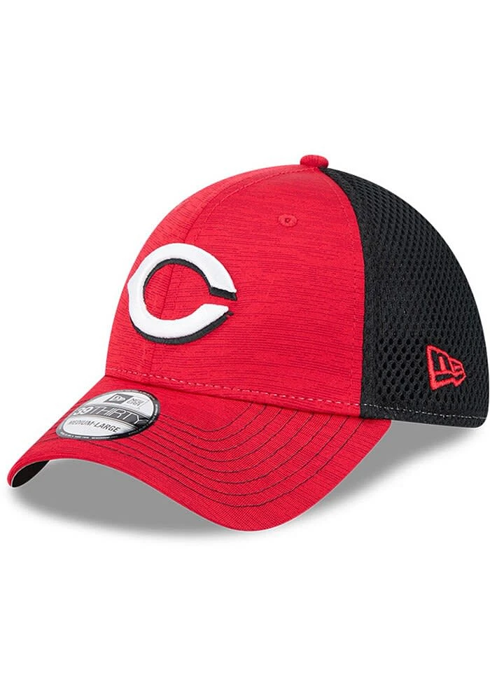 New Era Cincinnati Reds Mens Red 2T Tech Neo 39THIRTY Flex Hat