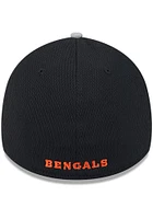 New Era Cincinnati Bengals Mens Grey Visor Trim 39THIRTY Flex Hat