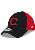 New Era Cincinnati Reds Mens Black 2T Evergreen Neo 39THIRTY Flex Hat