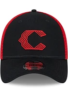 New Era Cincinnati Reds Mens Black 2T Evergreen Neo 39THIRTY Flex Hat