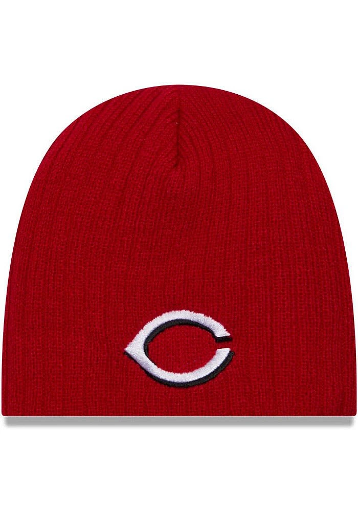 New Era Cincinnati Reds Evergreen Mini Fan Baby Knit Hat - Red