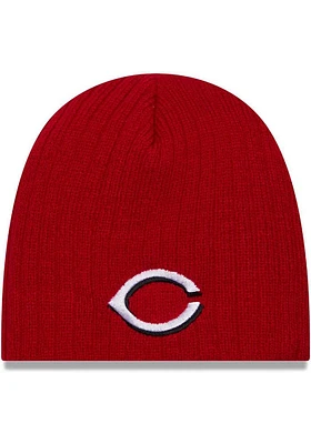 New Era Cincinnati Reds Evergreen Mini Fan Baby Knit Hat - Red