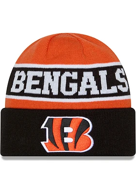 New Era Cincinnati Bengals Reverse JR Cuff Baby Knit Hat - Black