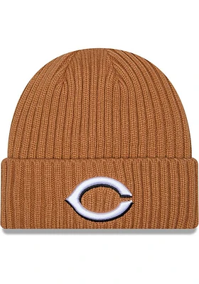 New Era Cincinnati Reds Brown Color Pack OTC Logo Cuff Mens Knit Hat