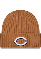 New Era Cincinnati Reds Brown Color Pack OTC Logo Cuff Mens Knit Hat