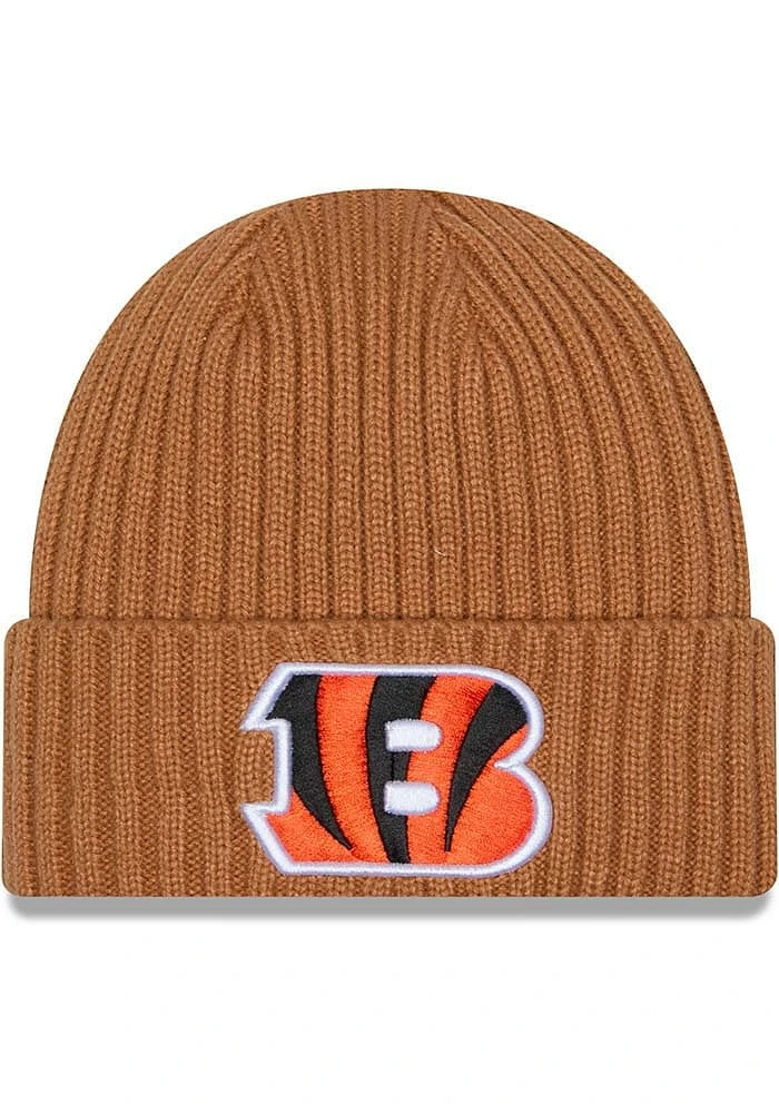 New Era Cincinnati Bengals Brown Color Pack OTC Logo Cuff Mens Knit Hat