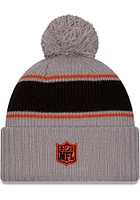 New Era Cincinnati Bengals Grey 2024 Sideline GRA Sport Cuff Mens Knit Hat