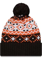 New Era Cincinnati Bengals Black Nostalgia Cuff Pom Mens Knit Hat