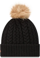 New Era Cincinnati Bengals Black Luxe Cuff Pom Womens Knit Hat