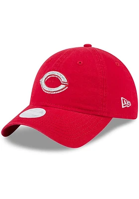 New Era Cincinnati Reds Red Logo Glitz 9TWENTY Womens Adjustable Hat