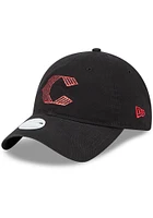 New Era Cincinnati Reds Black Evergreen W Glitter 9TWENTY Womens Adjustable Hat