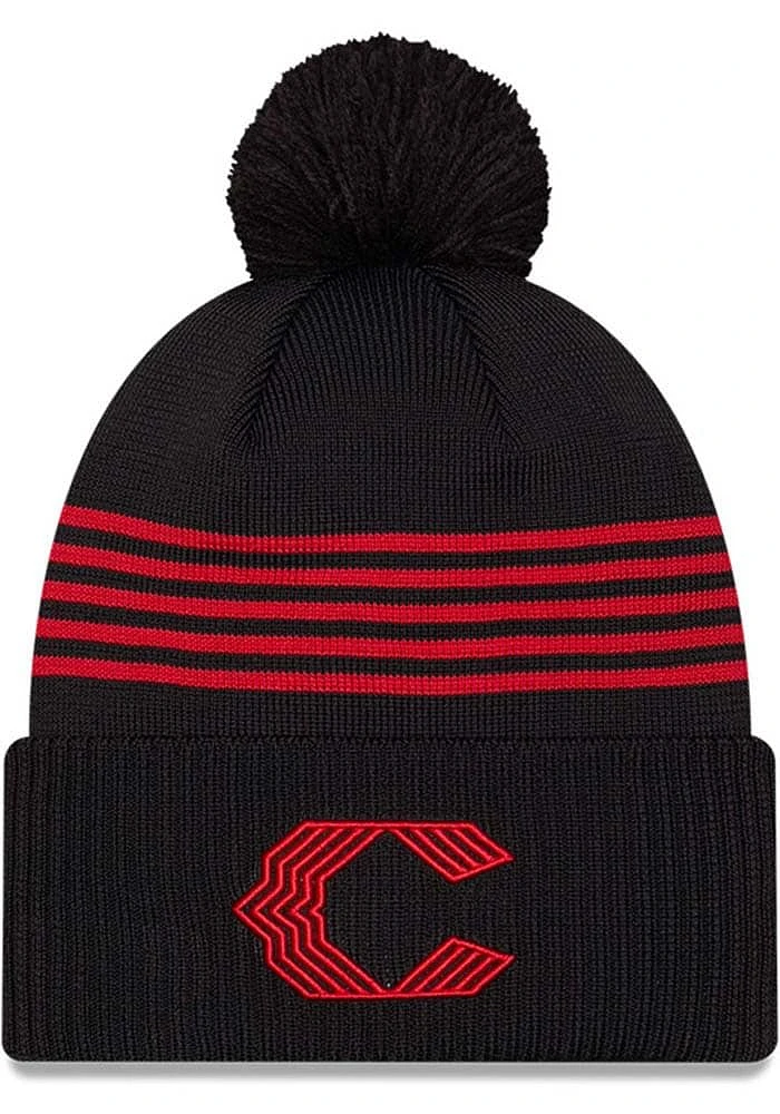 New Era Cincinnati Reds Black MLB City CNCT Knit Mens Knit Hat