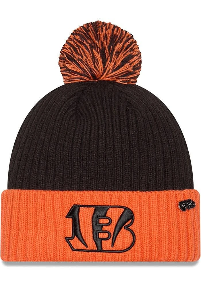 New Era Cincinnati Bengals Orange 2024 Inspire Change Cuff Pom Mens Knit Hat