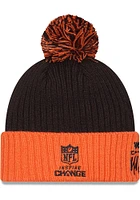 New Era Cincinnati Bengals Orange 2024 Inspire Change Cuff Pom Mens Knit Hat