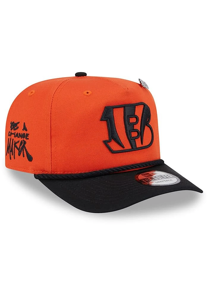 New Era Cincinnati Bengals 2024 Inspire Change 2T Golfer Adjustable Hat - Orange