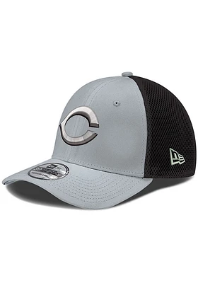 New Era Cincinnati Reds Mens Grey 2T NEO 39THIRTY Design Flex Hat