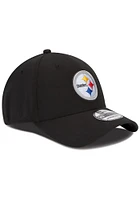 New Era Pittsburgh Steelers Mens Black Team Classic 39THIRTY Flex Hat