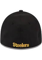 New Era Pittsburgh Steelers Mens Black Team Classic 39THIRTY Flex Hat