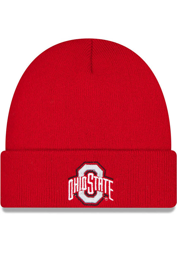 New Era Ohio State Buckeyes Cuff Adjustable Hat - Red