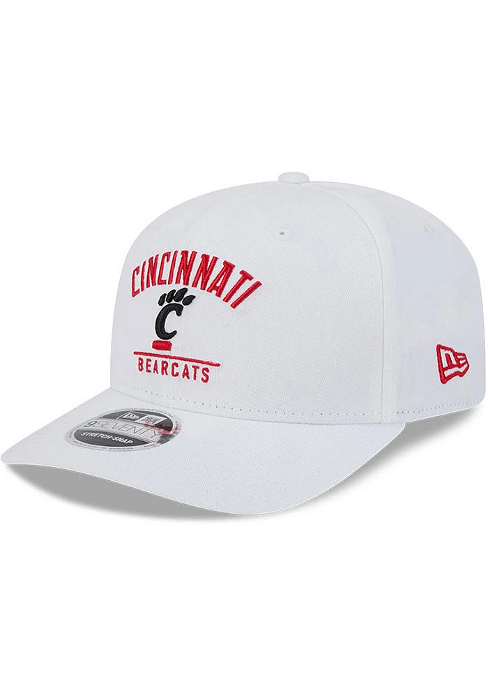 New Era Cincinnati Bearcats Team Wordmark & Logo Stretch 9SEVENTY Adjustable Hat - White