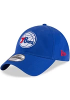New Era Philadelphia 76ers Core Classic 9TWENTY Adjustable Hat - Blue