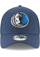 New Era Dallas Mavericks Mens Navy Blue Team Classic 39THIRTY Flex Hat
