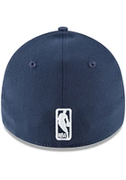 New Era Dallas Mavericks Mens Navy Blue Team Classic 39THIRTY Flex Hat