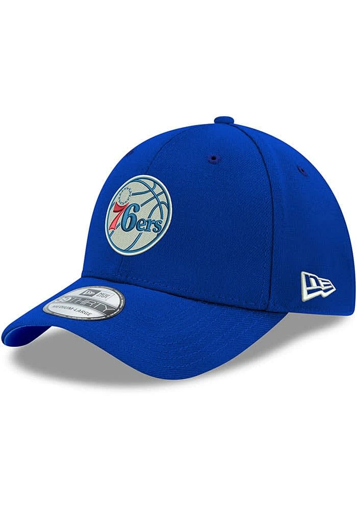 New Era Philadelphia 76ers Mens Blue Team Classic 39THIRTY Flex Hat