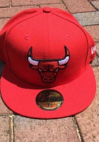 New Era Chicago Bulls Mens Red 59FIFTY Fitted Hat