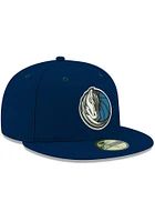 New Era Dallas Mavericks Mens Navy Blue 59FIFTY Fitted Hat