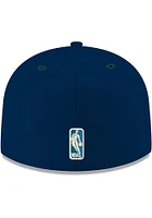New Era Dallas Mavericks Mens Navy Blue 59FIFTY Fitted Hat
