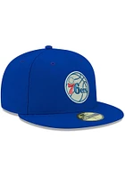 New Era Philadelphia 76ers Mens Blue 59FIFTY Fitted Hat