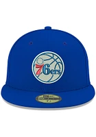 New Era Philadelphia 76ers Mens Blue 59FIFTY Fitted Hat