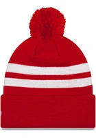 New Era Kansas City Chiefs Red Two Stripe Mens Knit Hat
